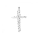 Vedhæng Kors Snoet 28X19 Mm sølv