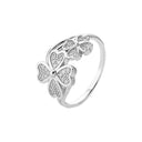 Ring kløver 12+7,5mm med zirk. 925