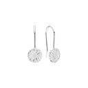 Marguerit ørehænger 7.5mm hvid - Sølv - 909075-H