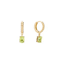 Creol snoet 13 mm med peridot 7x5 mm forgyldt