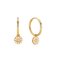 Marguerit creol 7.5mm zirkonia - Forgyldt sølv - 9095015-30-M