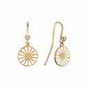 Marguerit ørehænger 11mm zirkonia - Forgyldt sølv - 9095025-2-30-M