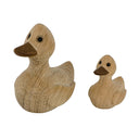 Træfigur, And med ælling 8/5cm