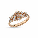 14kt. Twinkle ring med Brune og hvide Diamanter 0,51ct. w-si
