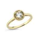 14kt. DARLING ring med grøn ametyst