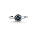 14kt. DARLING ring med londonblå topas