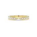 14kt. Snoet vielsesring med 0,40ct. W-si