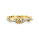 14kt Champagne ring med 0,25ct. champagne + 0,16ct. W-si