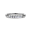 14kt. Champagne ring med 7 x 0,02ct. W-si