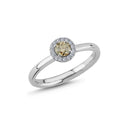 14kt. Bernadotte ring med 0,25ct. champagne + 0,12ct. W-si