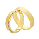14 kt. Vielsesring med 0,35ct. W-vs eller uden sten