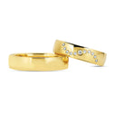14 kt Vielsesring med 0,12ct. W-vs eller uden sten