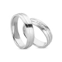 14kt. Vielsesring med 0,05ct. W-vs eller uden sten