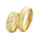 14kt. Vielsesring med 0,17ct. W-vs eller uden sten