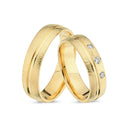 8kt. Vielsesring m. 0,10ct. W-vs eller uden sten