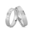 14kt. Vielsesring m. 0,03ct. W-vs eller uden sten