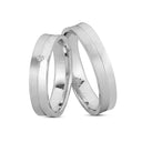 14kt. Vielsesring med 0,01ct. W-vs eller uden sten