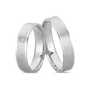 14kt. Vielsesring med 0,01ct. W-vs eller uden sten