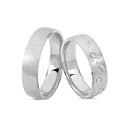 14kt. Vielsesring med 0,08ct. W-vs eller uden sten