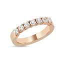 14kt. VIENNA ring med 7 x 0,10ct. W-si