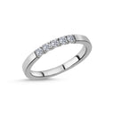 14kt. VIENNA Ring med 5 x 0,05ct. W-si