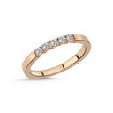 14kt. VIENNA Ring med 5 x 0,05ct. W-si