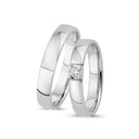 14kt. Vielsesring med 0,09ct. W-si eller uden sten