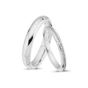 14kt. Vielsesring med 58x0,005ct. W-vs eller uden sten