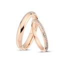 14kt. Vielsesring med 58x0,005ct. W-vs eller uden sten