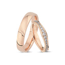 14kt. Vielsesring med 0,88ct. W-vs eller uden sten
