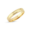 14kt. Vielsesring med milgrif med 0,02ct. W-vs eller uden sten
