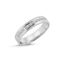 14kt. Vielsesring med milgrif med 11 x 0,01ct. W-vs