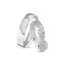 14kt. Vielsesring med 0,25ct. W-vs eller uden sten