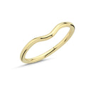 14kt. Vielsesring bue - rund profil