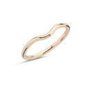14kt. Vielsesring bue - rund profil