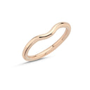 14kt. Vielsesring bue - rund profil