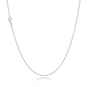 BNH - 14 karat hvidguld anker rund halskæde