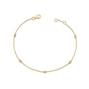 14kt. ZOE Armbånd med 5 x 0,025ct. W-si 18,5cm