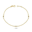 14kt. Champagne armbånd med 3x0,03ct. champagne + 6x0,02ct. W-si