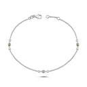 14kt. Champagne armbånd med 3x0,03ct. champagne + 6x0,02ct. W-si
