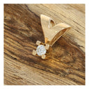 Reloved - Ukendt 14 karat guld Solitaire vedhæng med 0,14 ct. -