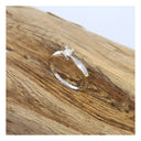 Reloved - Ukendt 14 karat hvidguld Solitaire ringe med 0,10 ct. - 54