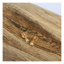 Reloved - Ukendt 14 karat guld Ørestikker med 2 x 0,05 ct. -
