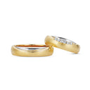 14kt. Vielsesring 6mm med 0,12ct. W-vs eller uden sten