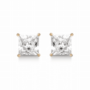 Sølvforgyldt ørestikker med zirconia i 4 grabber - 7 mm