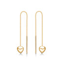 Sølvforgyldt ørehænger hjerte på veneziakæde