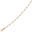 Sølvforgyldt collier kugler Længde 40+5 cm