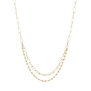 Sølvforgyldt collier 2 i 1 - en af kugler og en a ovale led Længde 40+5 cm