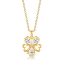 Sølvforgyldt halskæde flower of hearts med syntetiske cubic zirconia." flower of hearts" Kæden er sølvforgyldt i længde 42-45 cm.