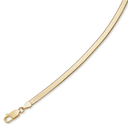Sølvforgyldt Sildebensarmbånd blank 2,8mm 18cm